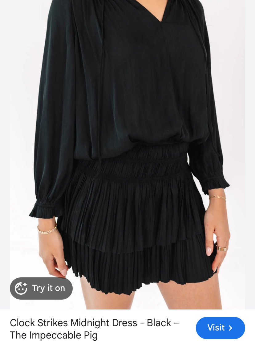 Clock Strikes Midnight Black Dress From âThe Impeccable Pigâ - Size Lg (L830)